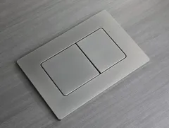 Панель змиву Koer KT-0602-07 240x160x10mm пластикова, кнопка квадратна (колір графіт) (KR5183)