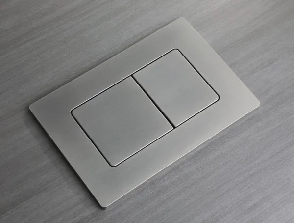 Панель змиву Koer KT-0602-07 240x160x10mm пластикова, кнопка квадратна (колір графіт) (KR5183)