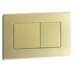 Панель змиву Koer KT-0612-12 240x160x10mm з нержавіючої сталі, кнопка квадр. (колір матове золото) (KR6121)