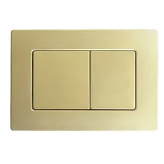 Панель змиву Koer KT-0612-12 240x160x10mm з нержавіючої сталі, кнопка квадр. (колір матове золото) (KR6121)