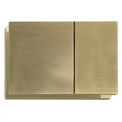 Панель змиву Koer KT-0610-12 240x160x32mmmm пластикова, кнопка квадратна (колір матове золото) (KR6137)