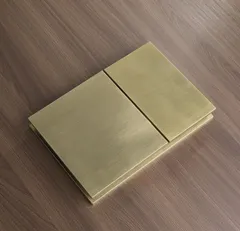 Панель змиву Koer KT-0610-12 240x160x32mmmm пластикова, кнопка квадратна (колір матове золото) (KR6137)