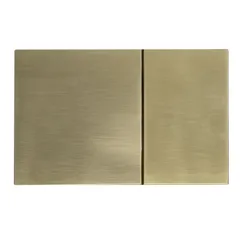 Панель змиву Koer KT-0610-12 240x160x32mmmm пластикова, кнопка квадратна (колір матове золото) (KR6137)
