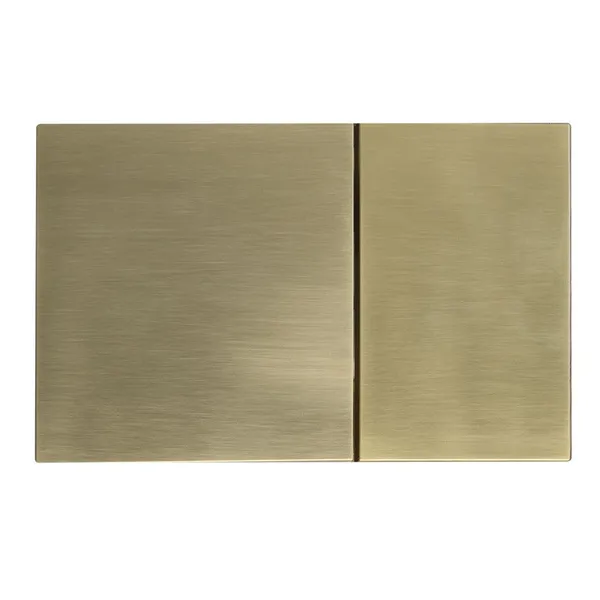 Панель змиву Koer KT-0610-12 240x160x32mmmm пластикова, кнопка квадратна (колір матове золото) (KR6137)
