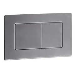 Панель змиву Koer KT-0612-07 240x160x10mm з нержавіючої сталі, кнопка квадр. (колір графіт) (KR6122)