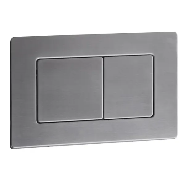 Панель змиву Koer KT-0612-07 240x160x10mm з нержавіючої сталі, кнопка квадр. (колір графіт) (KR6122)