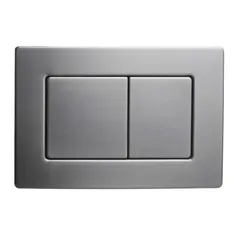 Панель змиву Koer KT-0612-07 240x160x10mm з нержавіючої сталі, кнопка квадр. (колір графіт) (KR6122)