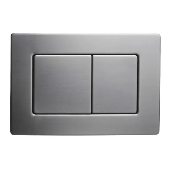 Панель змиву Koer KT-0612-07 240x160x10mm з нержавіючої сталі, кнопка квадр. (колір графіт) (KR6122)