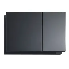 Панель змиву Koer KT-0610-05 240x160x32mmmm пластикова, кнопка квадратна (колір чорний матовий) (KR6136)