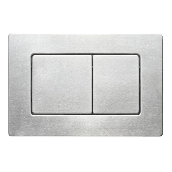 Панель змиву Koer KT-0612-02 240x160x10mm з нержавіючої сталі, кнопка квадратна SUS304 (KR6120)