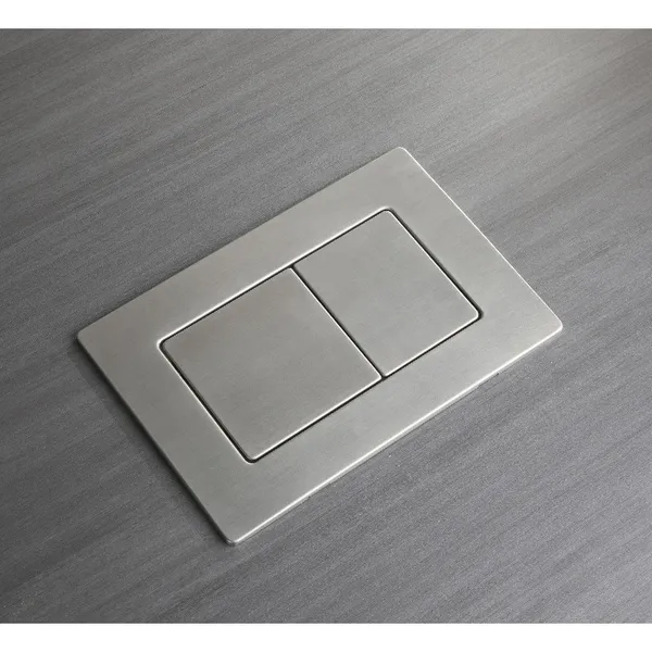 Панель змиву Koer KT-0612-02 240x160x10mm з нержавіючої сталі, кнопка квадратна SUS304 (KR6120)