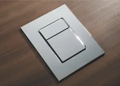 Панель змиву Koer KT-0607-02 157x198x10mm пластикова, кнопка квадратна (SS Color) (KR6239)