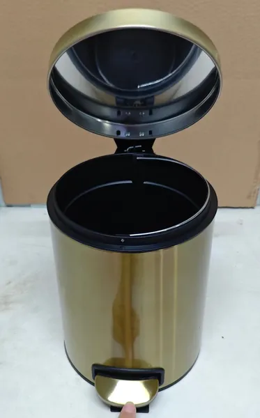 Відро для сміття з плавним закриттям кругле Mixxus Ellipse-TC0205 Brushed Gold 5л (колір матове золото) (MI8400)