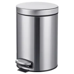 Відро для сміття з плавним закриттям кругле Mixxus Ellipse-TC0212 SS Color 12л (колір нержавійка) (MI8399)