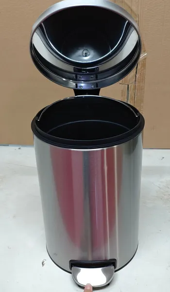 Відро для сміття з плавним закриттям кругле Mixxus Ellipse-TC0212 SS Color 12л (колір нержавійка) (MI8399)