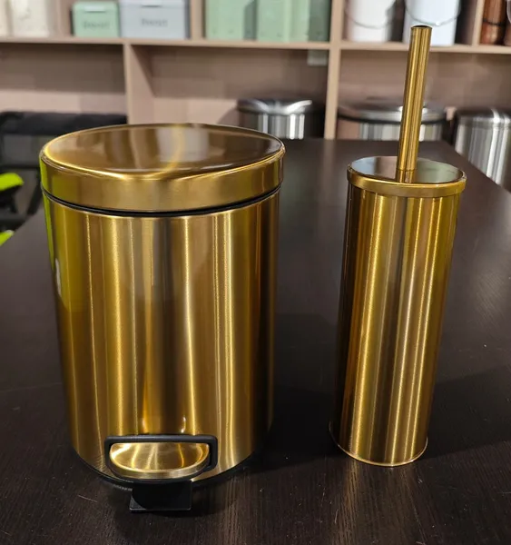 Йоржик для унітазу підлоговий Mixxus Ellipse-TB0202 Brushed Gold (колір матове золото) (MI8401)