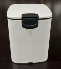 Відро для сміття з плавним закриттям квадратне Zerix Kubix-TC0106 White 6 л (колір білий) (ZX6109)