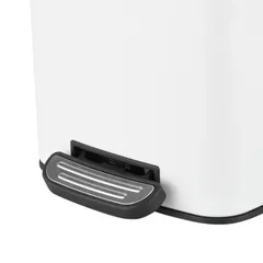 Відро для сміття з плавним закриттям квадратне Zerix Kubix-TC0106 White 6 л (колір білий) (ZX6109)