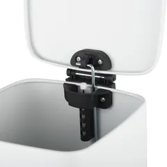 Відро для сміття з плавним закриттям квадратне Zerix Kubix-TC0106 White 6 л (колір білий) (ZX6109)