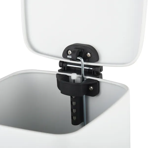 Відро для сміття з плавним закриттям квадратне Zerix Kubix-TC0106 White 6 л (колір білий) (ZX6109)