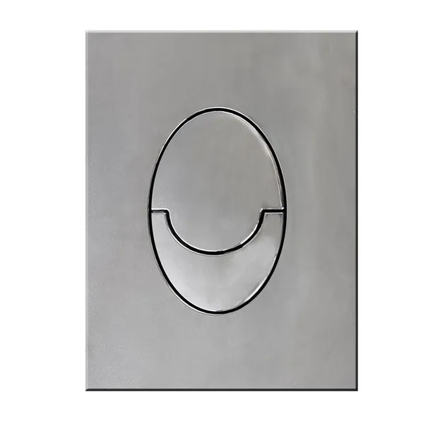 Панель змиву Koer KT-0606-02 157x198x10mm пластикова, кнопка закруглена (SS Color) (KR6238)