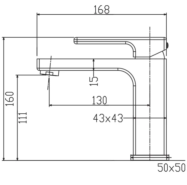 Змішувач для умивальника Koer KB-10009-07 (Колір графіт) (KR5976)