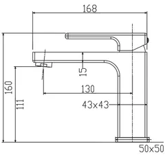 Змішувач для умивальника Koer KB-10009-12 (Колір матове золото) (KR5977)