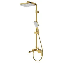 Душова колона зі змішувачем Koer KB-56037-12 3 функції (Колір матове золото) (KR6003)