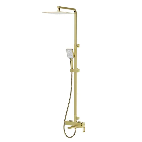 Душова колона зі змішувачем Koer KB-56009-12 3 функціі (Колір матове золото) (KR5989)