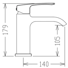 Змішувач для умивальника Koer KB-10037-12 (Колір матове золото) (KR6000)
