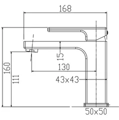 Змішувач для умивальника Koer KB-10039-01 (Колір хром) (KR5994)