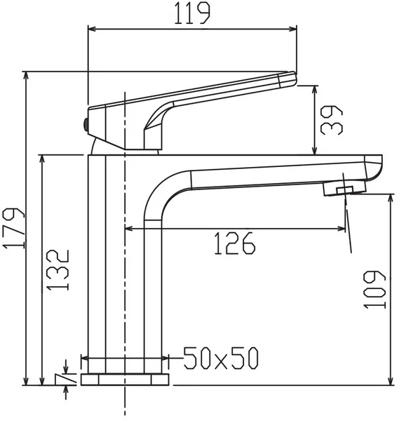 Змішувач для умивальника Koer KB-10031-12 (Колір матове золото) (KR5973)
