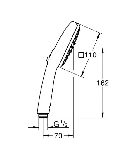 Ручний душ Grohe Tempesta Cube 110 2 режими (267462433)