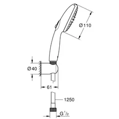 Душовий набір Grohe Tempesta 110 2 режими струменю (Rain, Jet) (261642433)