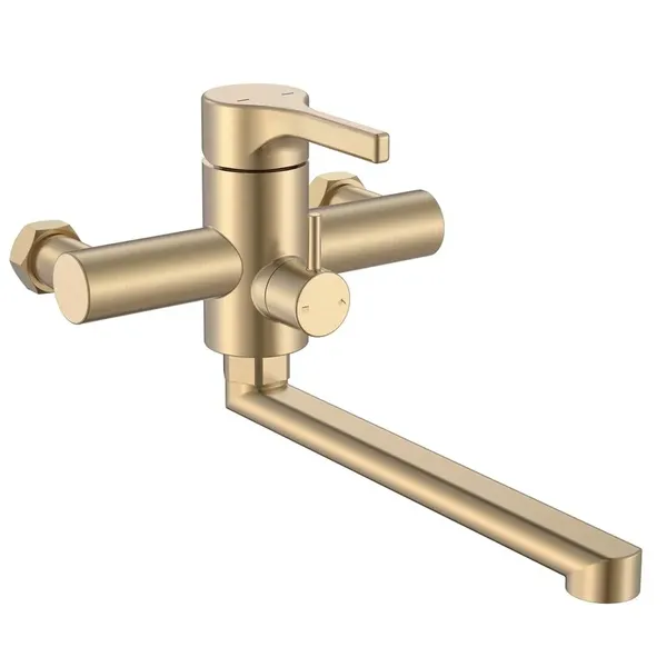 Змішувач для ванни Zerix Rex-006 (Euro) Brushed Gold з нерж. сталі (Колір матове золото) (ZX6119)