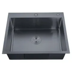 Мийка з нерж. сталі ZERIX ZH6050-215 NANO-BLACK (3.0/0.8) (MX1586)