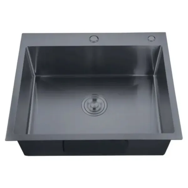 Мийка з нерж. сталі ZERIX ZH6050-215 NANO-BLACK (3.0/0.8) (MX1586)