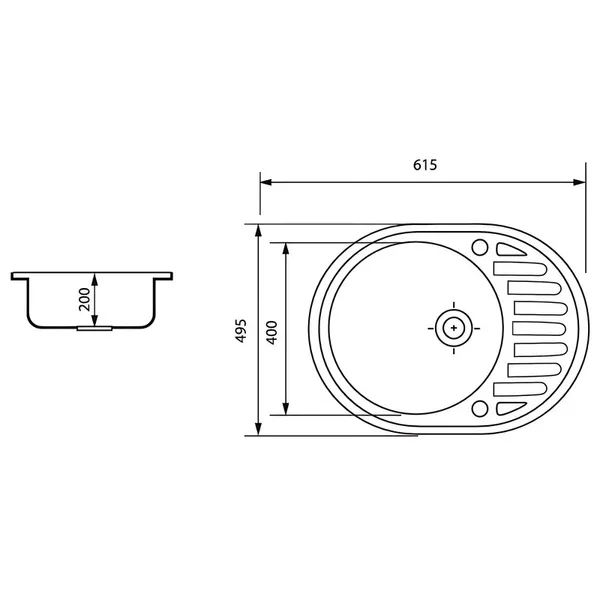Мийка кухонна Zerix ZS-6250R-12 Коричнева (ZX4552)