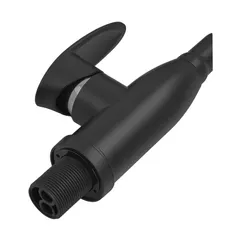 Змішувач для кухні PLAMIX CEZAR-011-B SET MATTE BLACK REFL.BLACK з силіконовим виливом, з підведенням (PM0719)