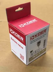 Донний клапан для раковини універсальний (з/без переливу) Koer PW-01-12 автоматичний (Click-Clack) (Колір золото матове) 1 1/4''