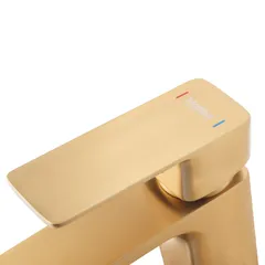 Змішувач для умивальника Haiba Kubus 001 BRUSHED GOLD (HB9622)