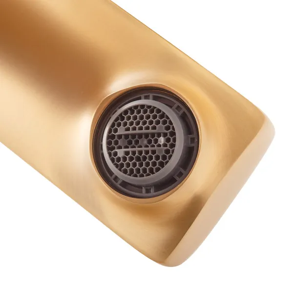 Змішувач для умивальника Haiba Kubus 001 BRUSHED GOLD (HB9622)
