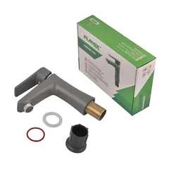 Змішувач для умивальника Plamix Oscar-001 Graphite (без підведення) (Колір графіт) (PM6097)