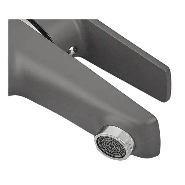 Змішувач для умивальника Plamix Oscar-001 Graphite (без підведення) (Колір графіт) (PM6097)