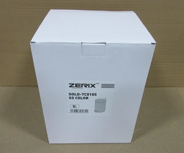 Відро для сміття кругле Zerix Solo-TC0105 SS Color 5 л колір нержавійка (ZX5897)