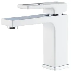 Змішувач для умивальника Koer KB-10009-04 (Колір хром+білий) (KR5975)