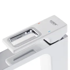 Змішувач для умивальника Koer KB-10009-04 (Колір хром+білий) (KR5975)
