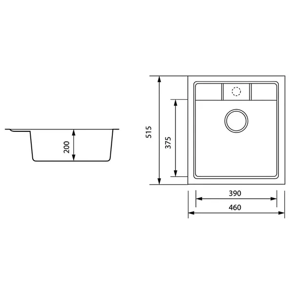 Мийка кухонна Zerix ZS-4651S-06 Бежева (ZX4565)