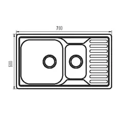 Мийка кухонна Zerix Z7850A-08-180E Armonia (Satin) (ZS0576)