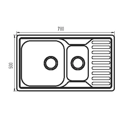 Мийка кухонна Zerix Z7850A-08-180E Armonia (Satin) (ZS0576)